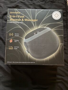 Homedics Gray 2-in-1 Foot Warmer & Massager